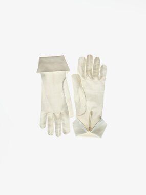 GALLIANO Zara LIMITED EDITION POPLIN White GLOVES SOLD OUT Unisex Size SMALL